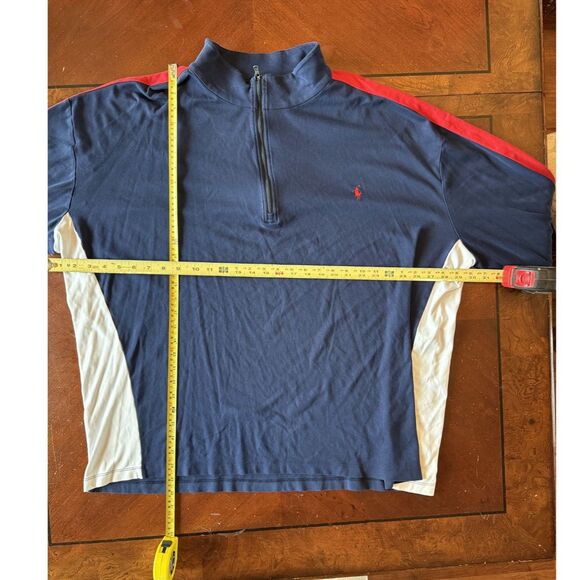 Polo Ralph Lauren Quarter Zip Pullover 3XLT Big & Tall Pima Soft Color Block - Picture 4 of 5